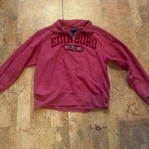 Jansport collard red Edinboro quarter zip